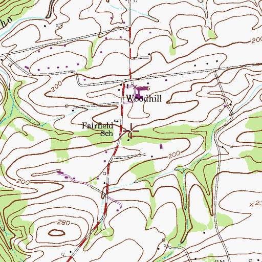 Topographic Map of Upper Makefield Fire Company Station 81, PA