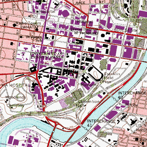 Topographic Map of Pennstar Flight Program, PA