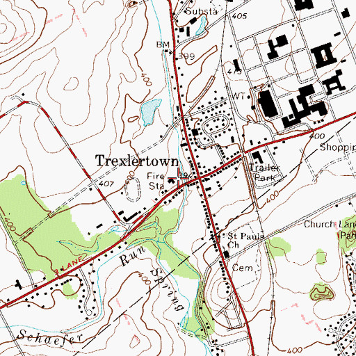 Topographic Map of Goodwill Fire Company Station 25, PA