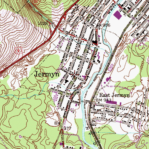 Topographic Map of Crystal Fire Company Station 58 - 1, PA