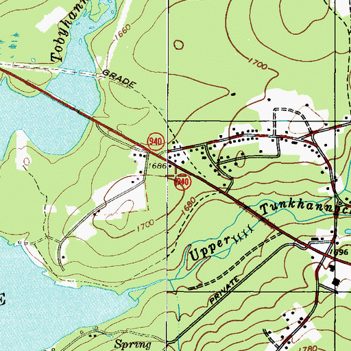 Topographic Map of Tobyhanna Township Volunteer Fire Company Station 41 - Pocono Pines, PA