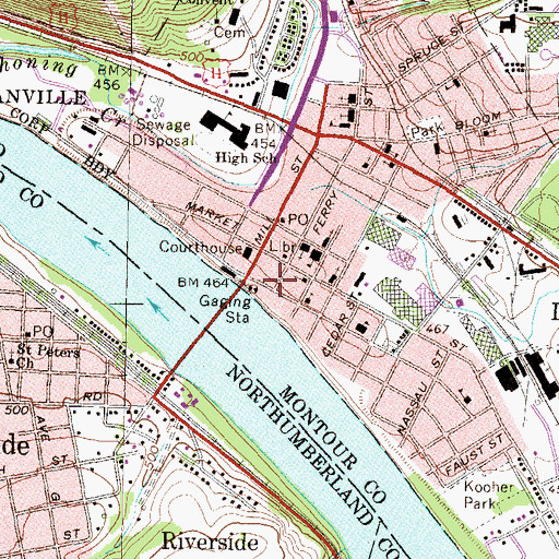 Topographic Map of Friendship Fire Company 1, PA