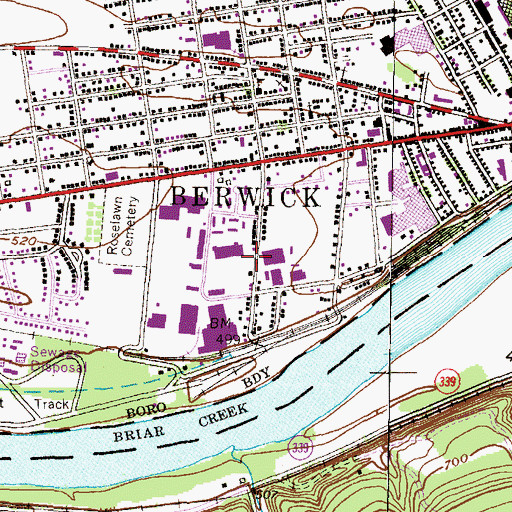 Topographic Map of Eagle Hose Company Station 80, PA