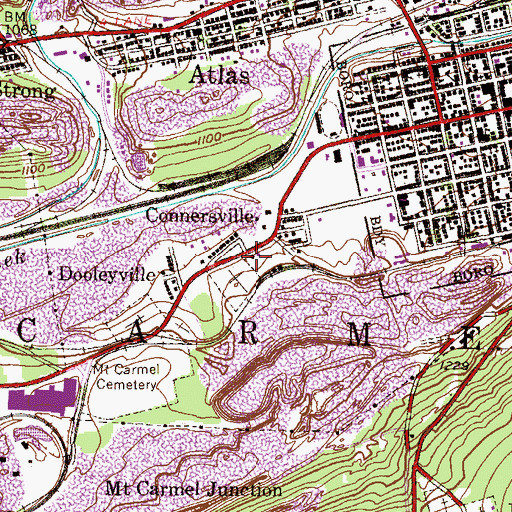 Topographic Map of Beaverdale Fire Company Station 22, PA