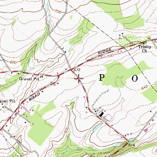 Topographic Map of Tuckahoe Fire Company Station 7 - 4 - 1, PA