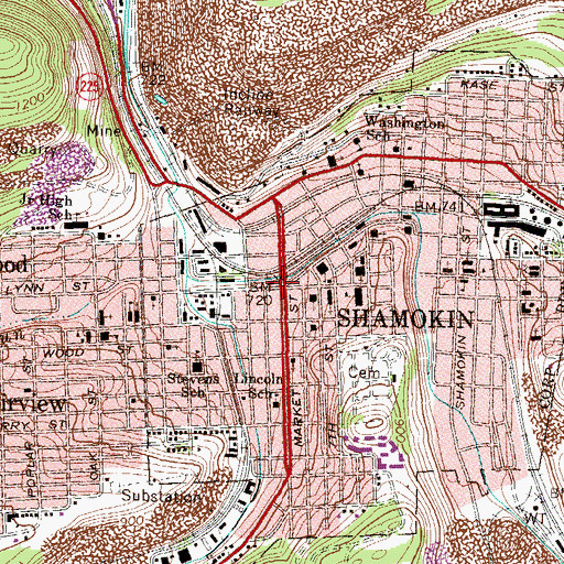 Topographic Map of Independence Hose Company Station 40, PA
