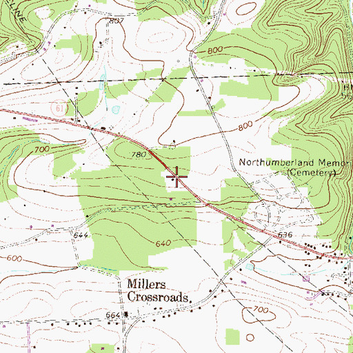 Topographic Map of Stonington Volunteer Fire Company Station 6 - 3, PA