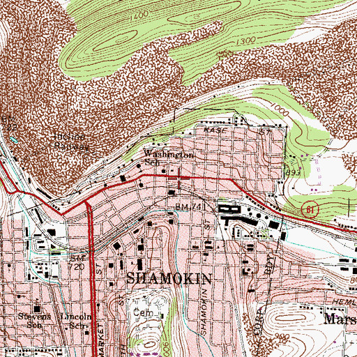 Topographic Map of Liberty Hose Company 2 Station 20, PA