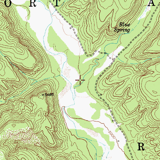 Topographic Map of Blue Spring Canyon, AZ