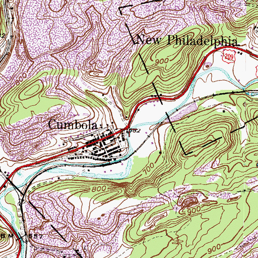 Topographic Map of Good Will Hose Company District 2 Station 3, PA