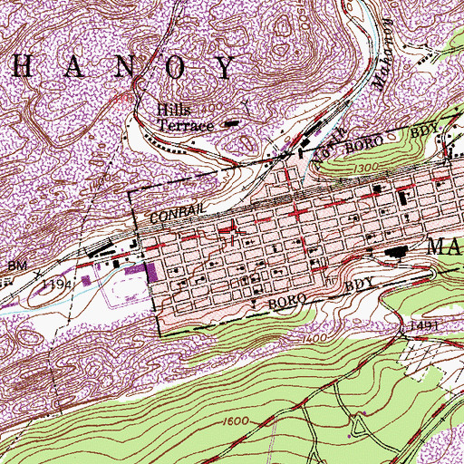 Topographic Map of Humane Fire Company District 48 Station 3, PA