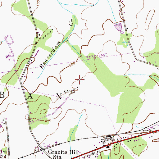 Topographic Map of Adams County Volunteer Emergency Services Training Facility, PA