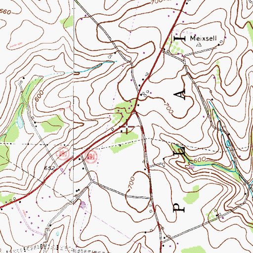 Topographic Map of Plainfield Township Volunteer Fire Company / Plainfield Township Ambulance Corps Substation, PA