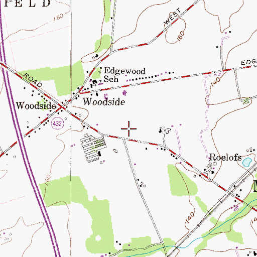 Topographic Map of Yardley - Makefield Fire Company Station 80, PA