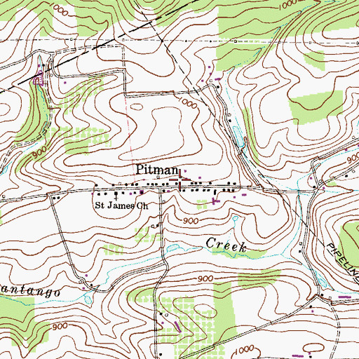 Topographic Map of Mahantango Fire Company District 10 Station 1, PA