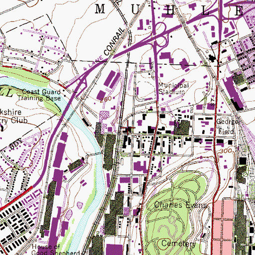 Topographic Map of Carpenter Technology Fire and Rescue Services, PA