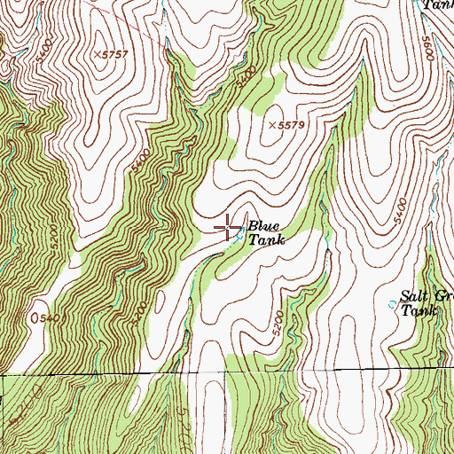 Topographic Map of Blue Tank, AZ