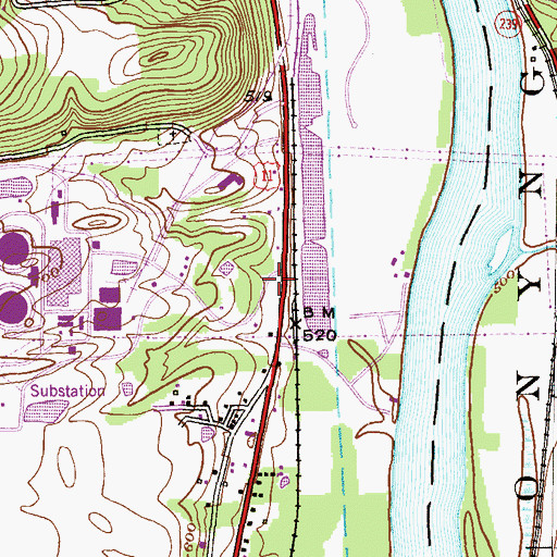 Topographic Map of PPL Susquehanna Fire Brigade, PA