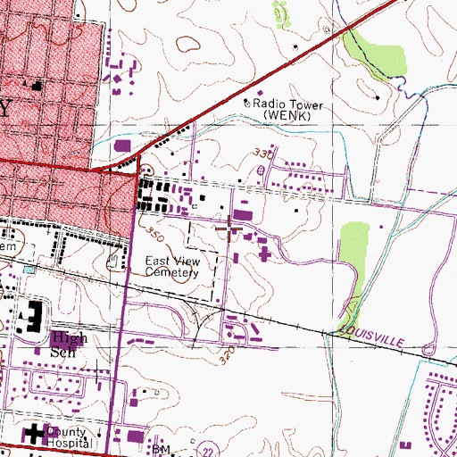 Topographic Map of Obion County Rescue Squad, TN
