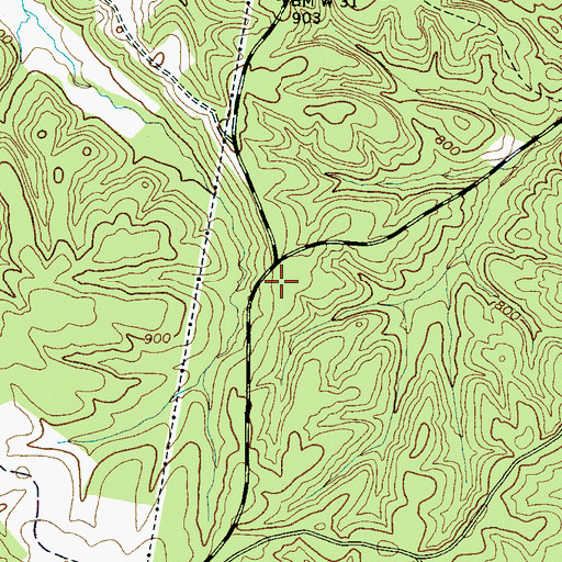 Topographic Map of Buffalo River Volunteer Fire Department, TN