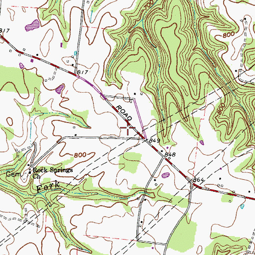 Topographic Map of White House Community Volunteer Fire Department Station 52, TN