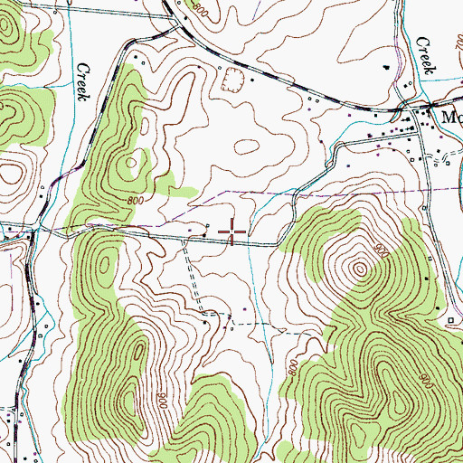 Topographic Map of Mooresville Fire Department, TN