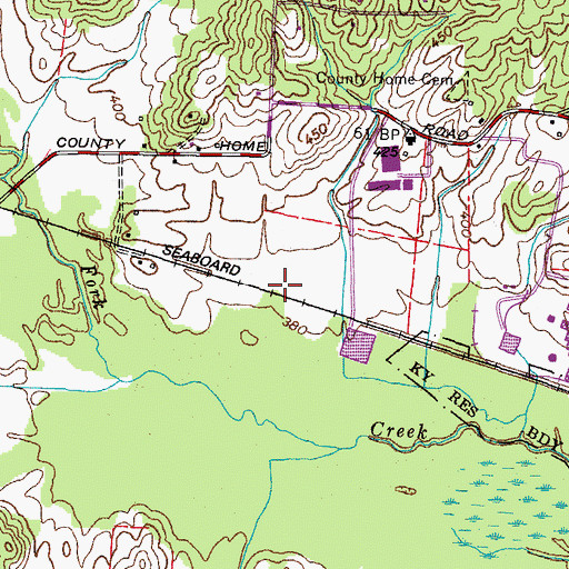 Topographic Map of Paris Henry County Rescue Squad, TN