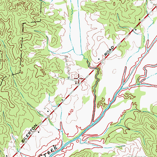 Topographic Map of Silerton Volunteer Fire Department, TN