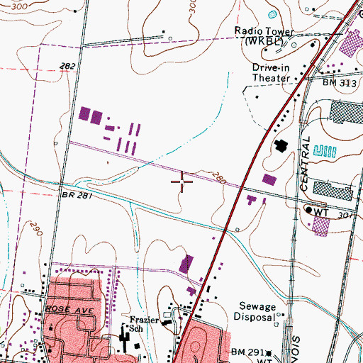 Topographic Map of Covington Fire Department North Station, TN