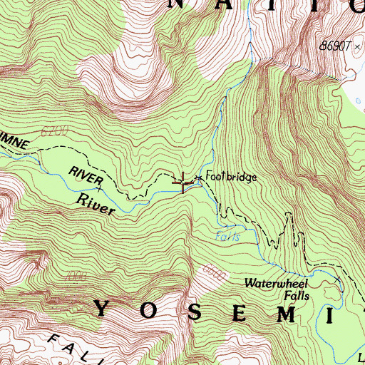 Topographic Map of Return Creek, CA