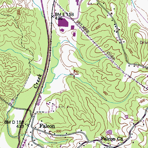 Topographic Map of Selmer Fire Department Headquarters, TN