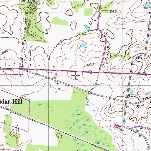 Topographic Map of Robertson County Rescue Squad and Fire Department, TN