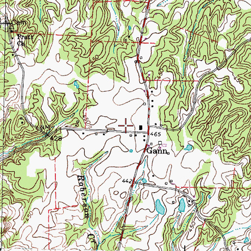 Topographic Map of Gibson County Fire Department Station 4 Gann, TN