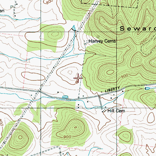 Topographic Map of Franklin Fire Department Station 6, TN