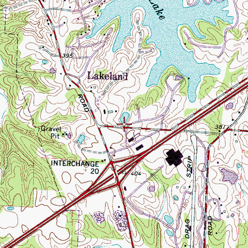 Topographic Map of Shelby County Fire Department Station 65 and 66, TN