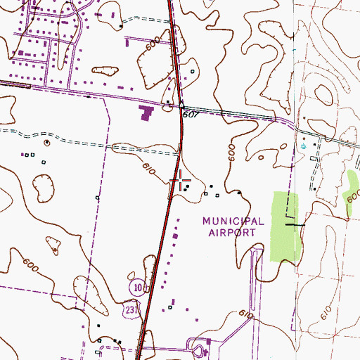 Topographic Map of Murfreesboro Fire Department Station 6, TN