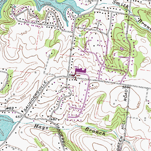 Topographic Map of Wilson Emergency Management Agency Station 4 Lakeview, TN