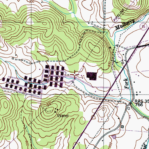 Topographic Map of Jack Daniel Distillery Fire Brigade, TN