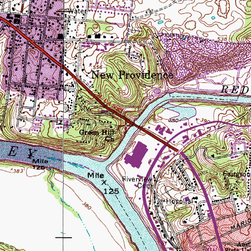 Topographic Map of Montgomery Rescue Squad, TN