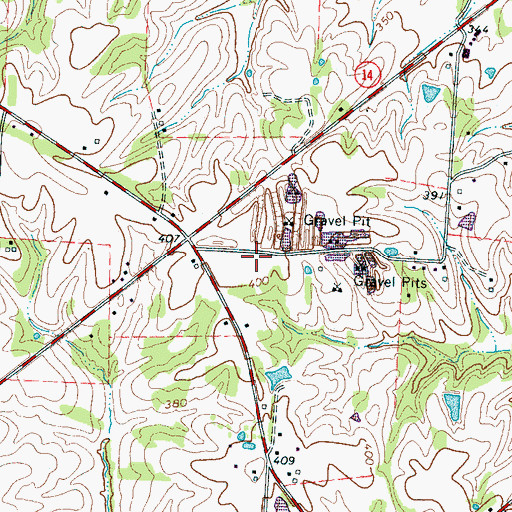 Topographic Map of Three Star Volunteer Fire Department, TN