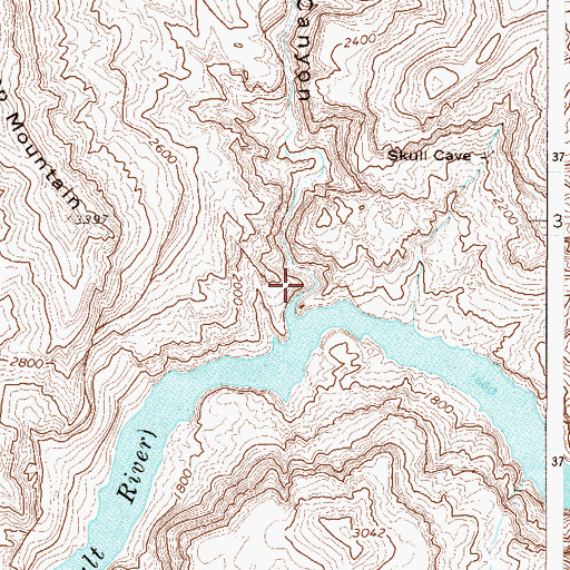Topographic Map of Blue Tank Canyon, AZ