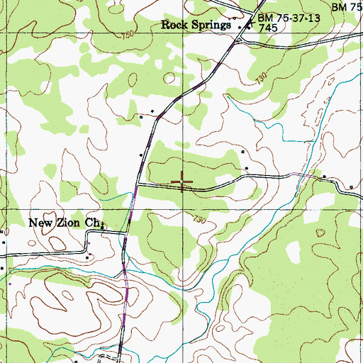 Topographic Map of Fosterville Midland Fire Department, TN