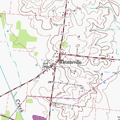 Topographic Map of East Dyer County Volunteer Fire Department, TN