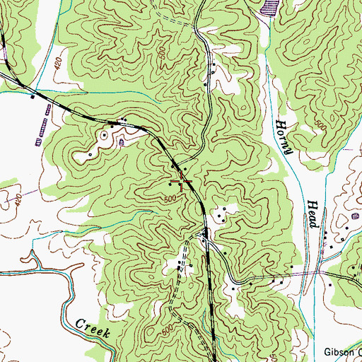 Topographic Map of Hydro Volunteer Fire Department Station 5, TN