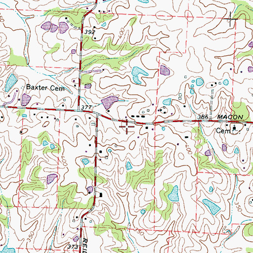 Topographic Map of Shelby County Fire Department Station 61, TN