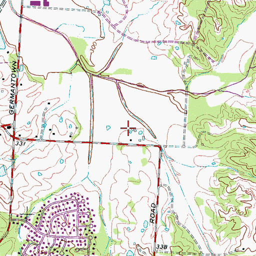 Topographic Map of Memphis Division of Fire Services Fire Station 58, TN
