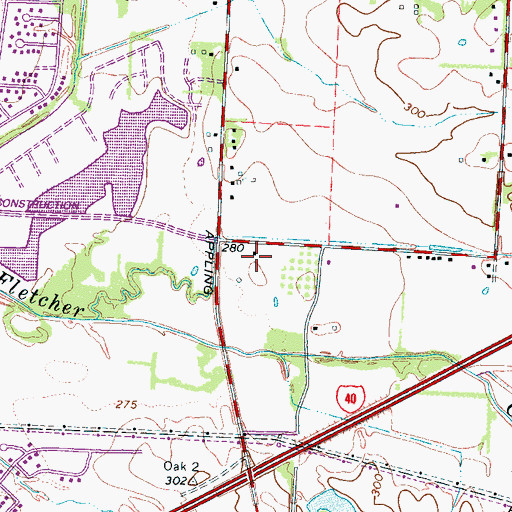 Topographic Map of City of Memphis Division of Fire Station 56, TN