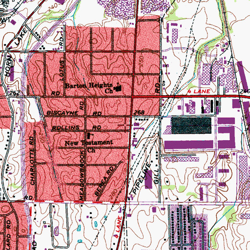 Topographic Map of City of Memphis Division of Fire Station 36, TN