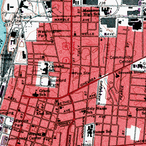 Topographic Map of City of Memphis Division of Fire Station 6, TN
