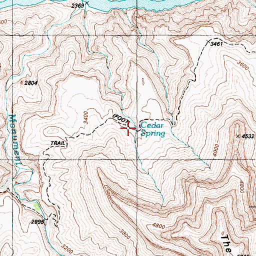 Topographic Map of Cedar Spring, AZ